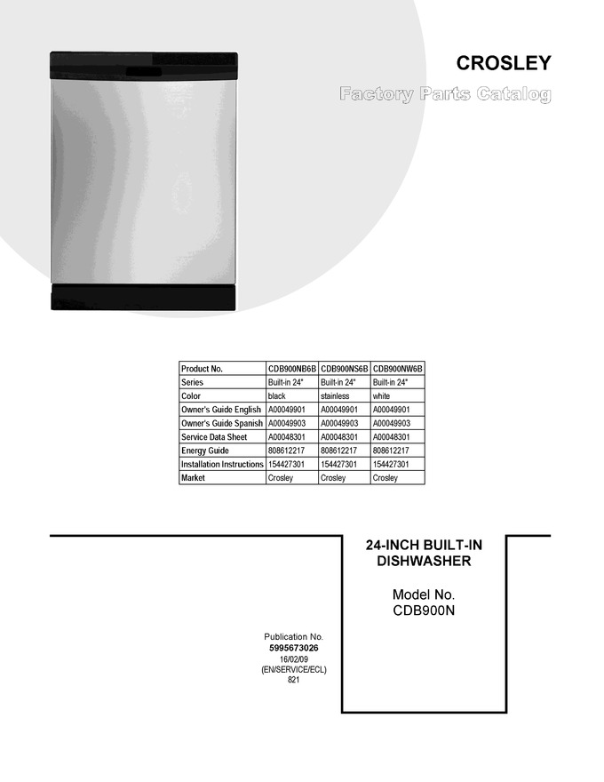 Diagram for CDB900NS6B