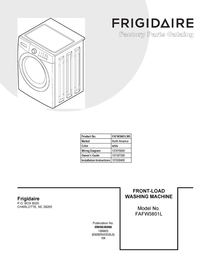 Diagram for FAFW3801LW5