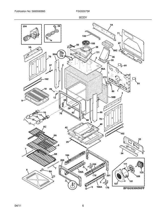 Diagram for FGGS3075KBF