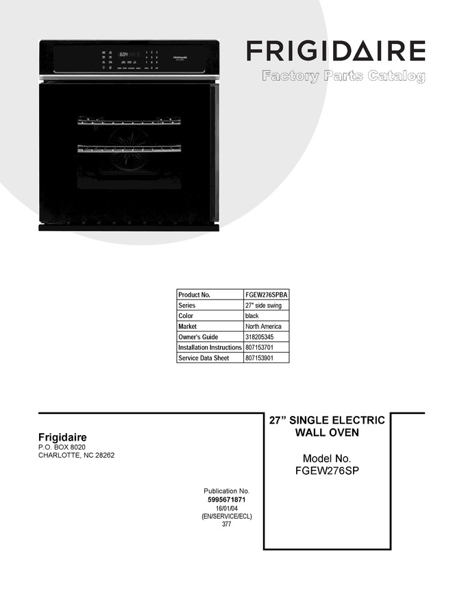 Diagram for FGEW276SPBA