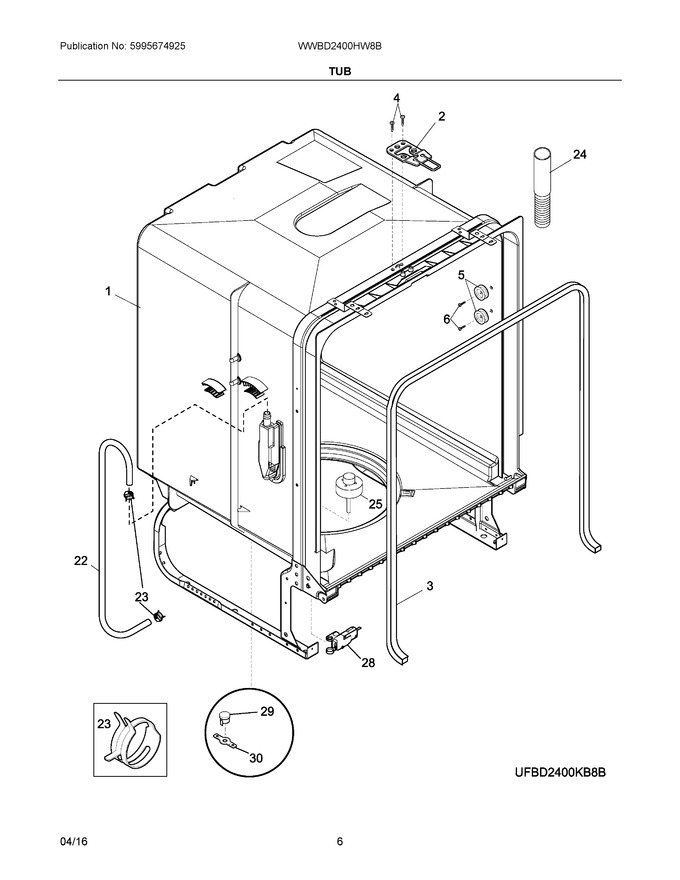 Diagram for WWBD2400HW8B