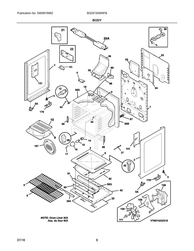 Diagram for BGGF3045RFB