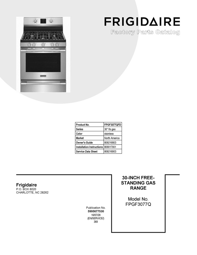 Diagram for FPGF3077QFD