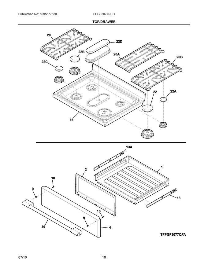 Diagram for FPGF3077QFD