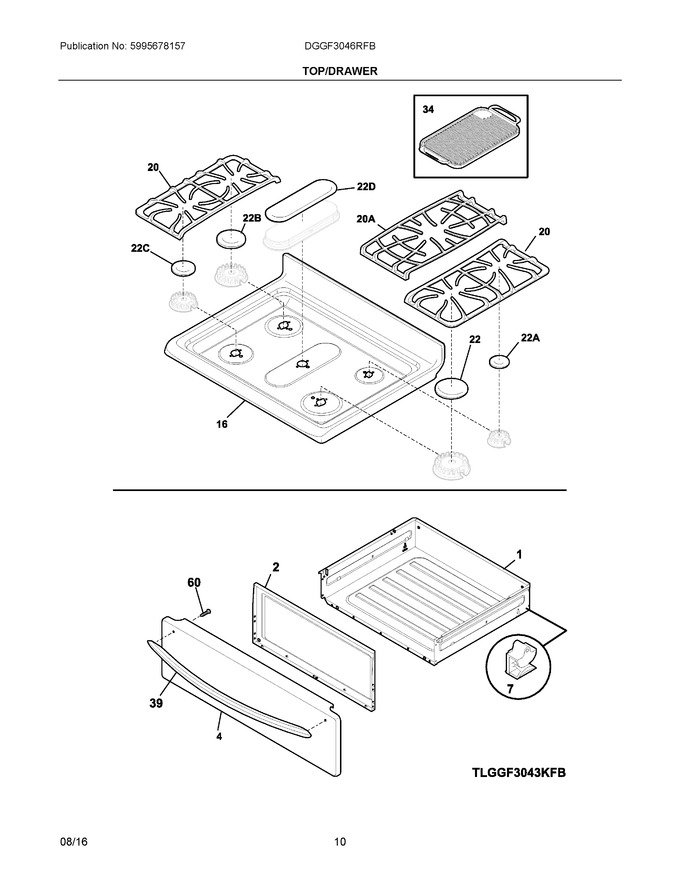 Diagram for DGGF3046RFB