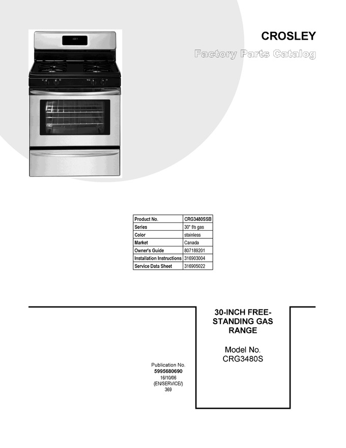 Diagram for CRG3480SSB