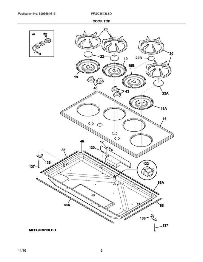 Diagram for FFGC3613LSD