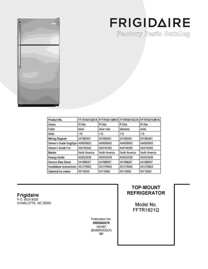 Diagram for FFTR1821QM7A