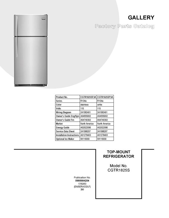 Diagram for CGTR1825SF3A