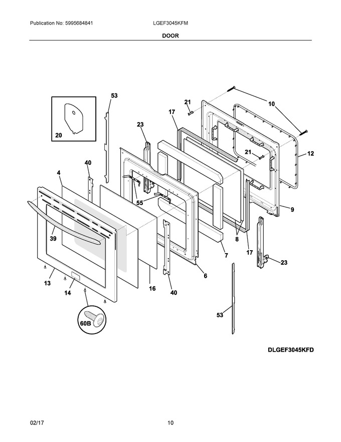 Diagram for LGEF3045KFM