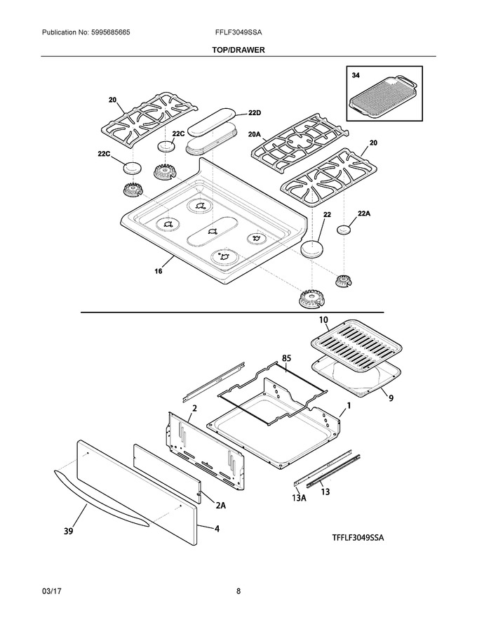 Diagram for FFLF3049SSA