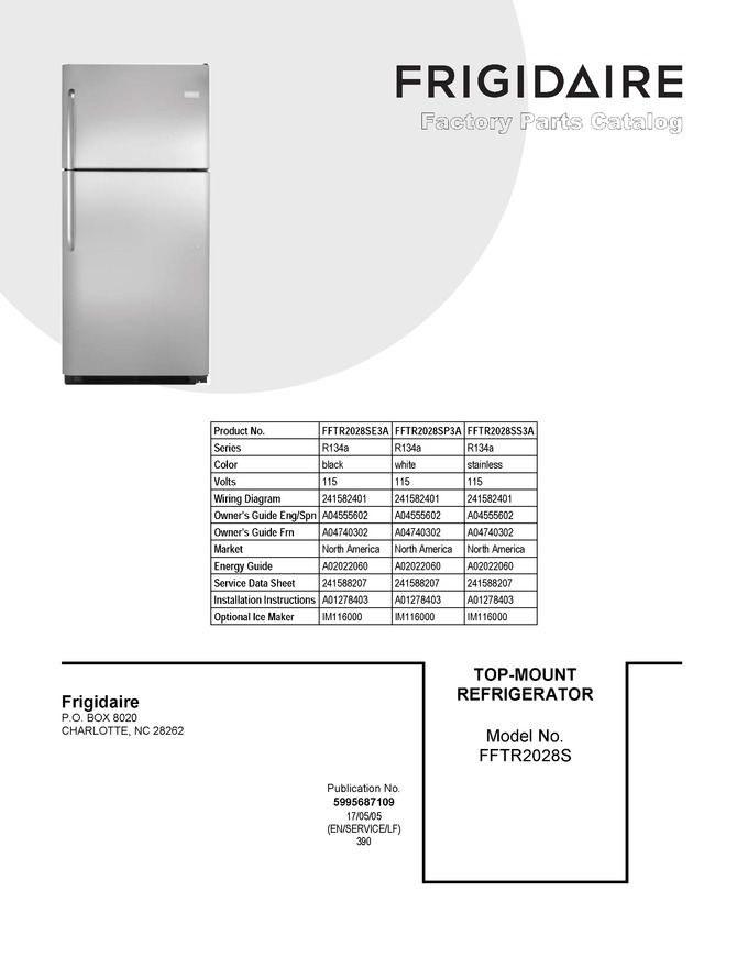 Diagram for FFTR2028SE3A