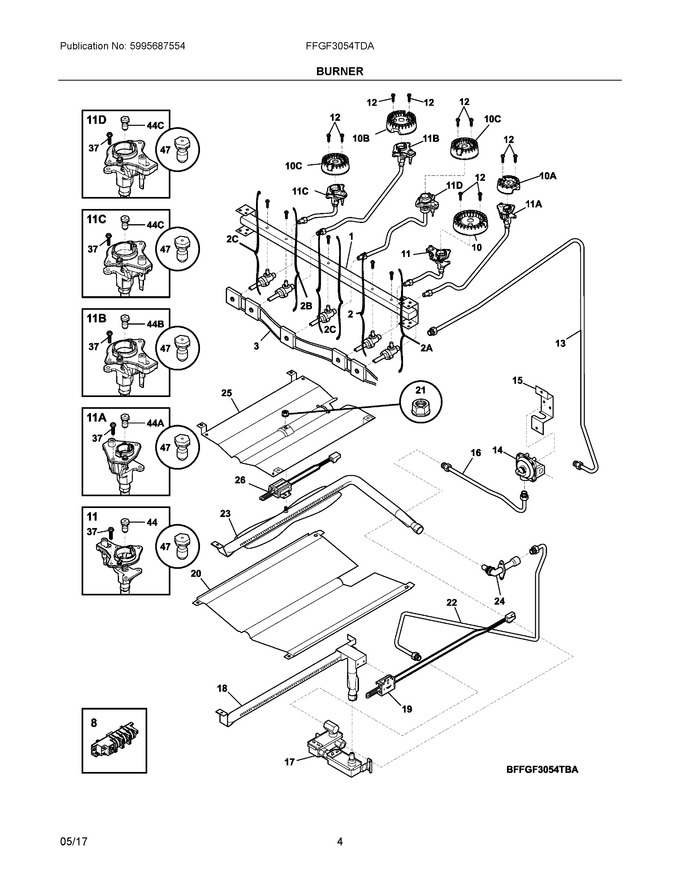 Diagram for FFGF3054TDA