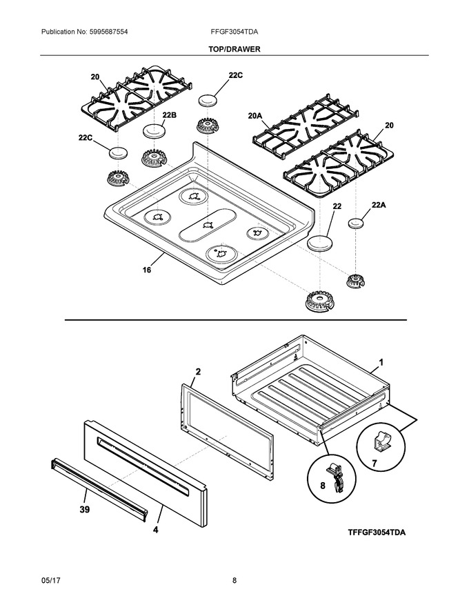 Diagram for FFGF3054TDA