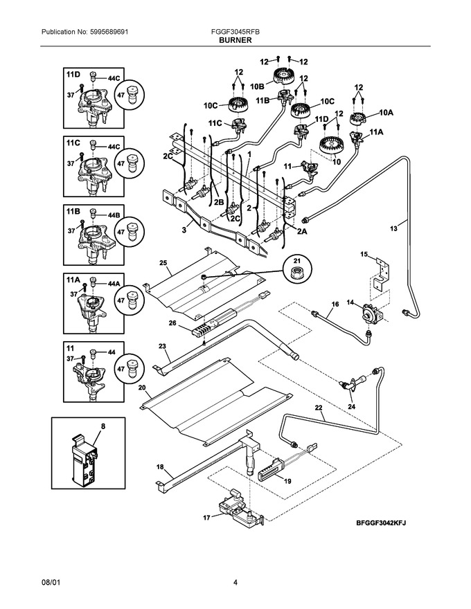 Diagram for FGGF3045RFB