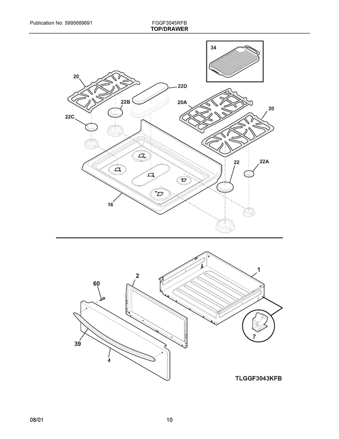 Diagram for FGGF3045RFB