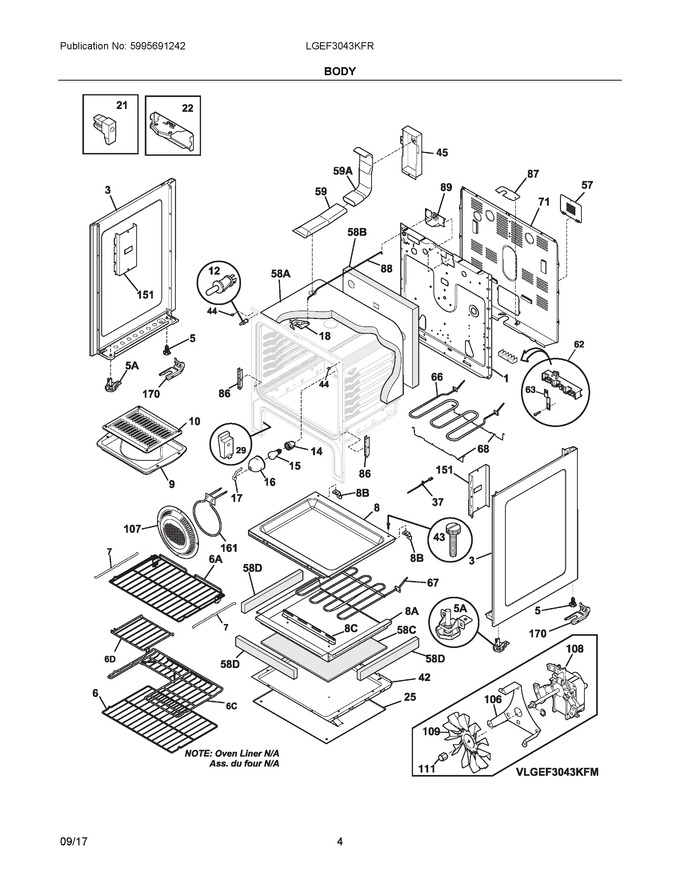 Diagram for LGEF3043KFR