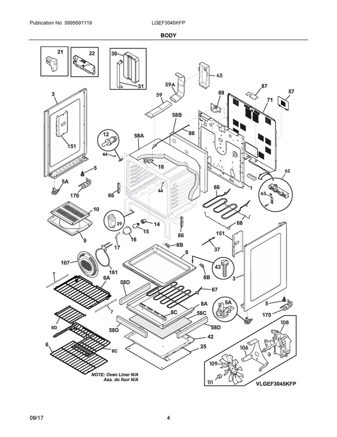 Diagram for LGEF3045KFP