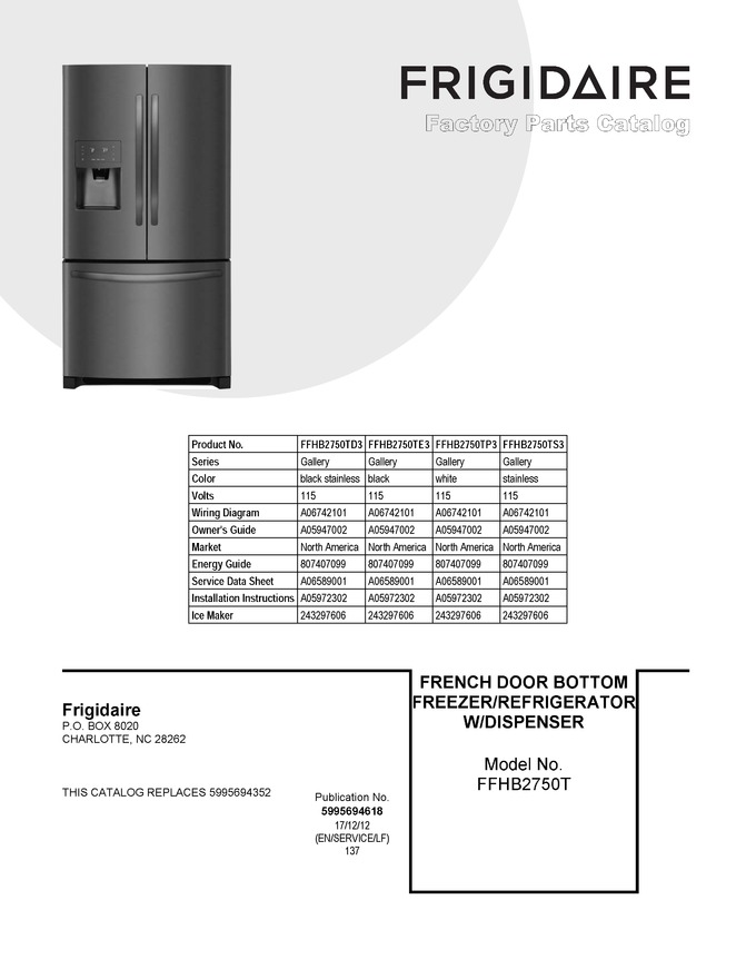 Diagram for FFHB2750TE3