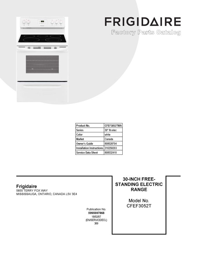 Diagram for CFEF3052TWA