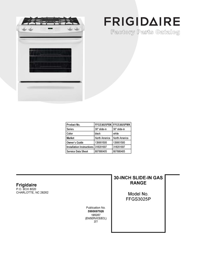 Diagram for FFGS3025PWK