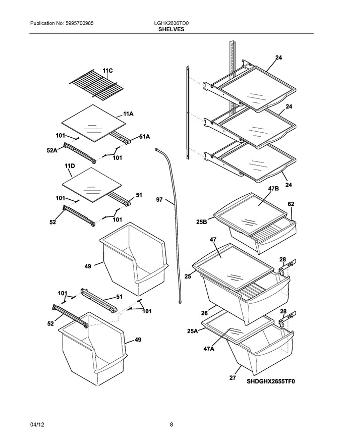 Diagram for LGHX2636TD0