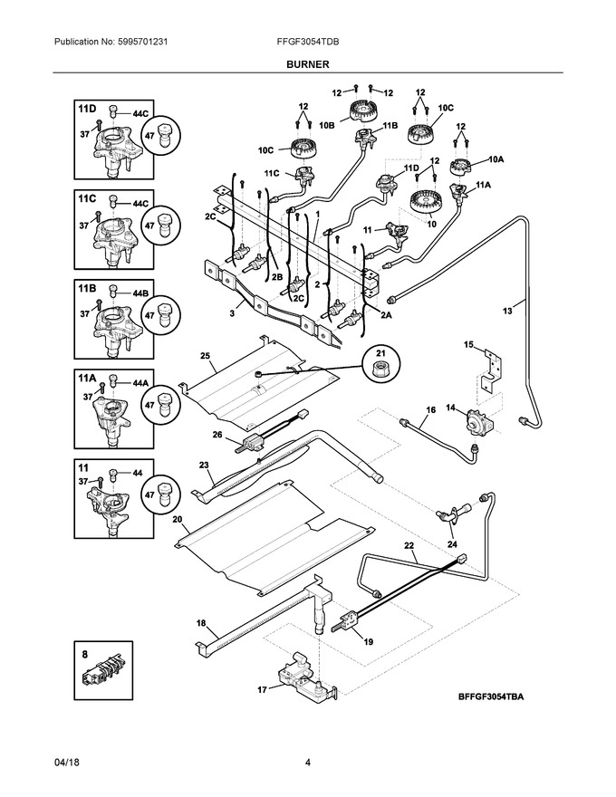 Diagram for FFGF3054TDB