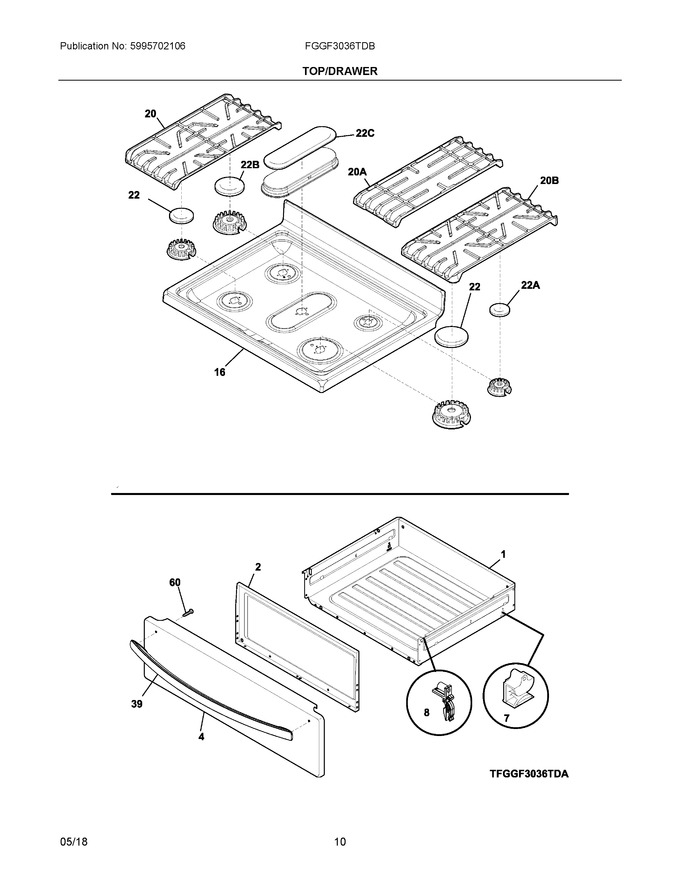 Diagram for FGGF3036TDB