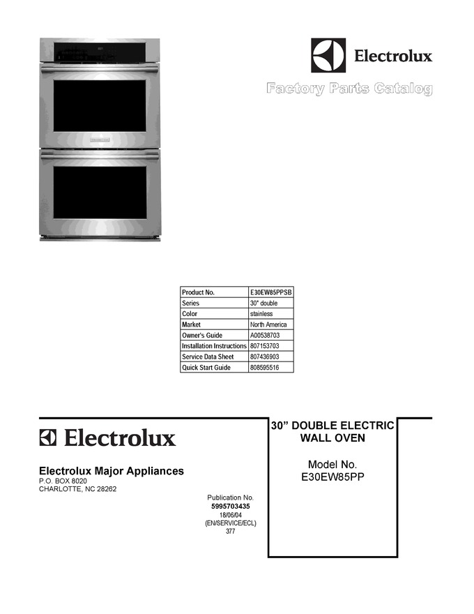 Diagram for E30EW85PPSB