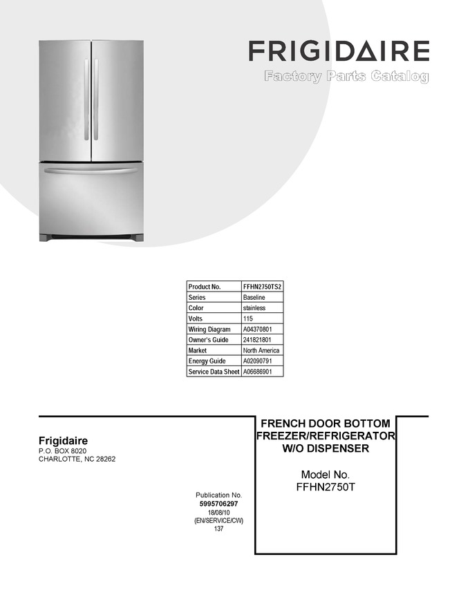 Diagram for FFHN2750TS2