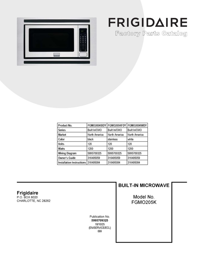 Diagram for FGMO205KFDY