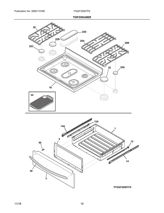 Diagram for FGGF3059TFE