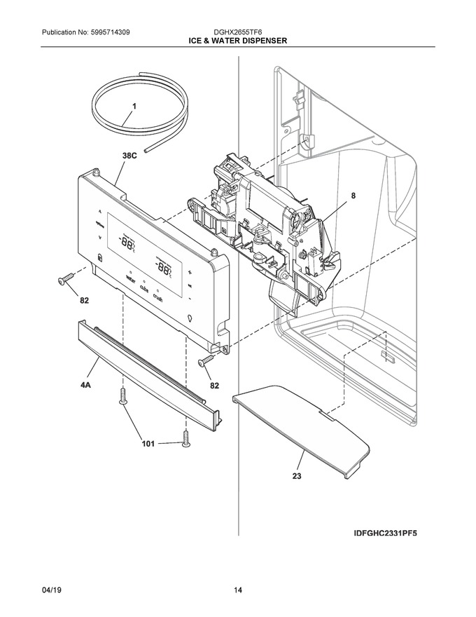 Diagram for DGHX2655TF6