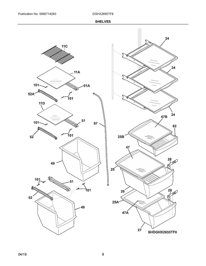 Diagram for DGHX2655TF8