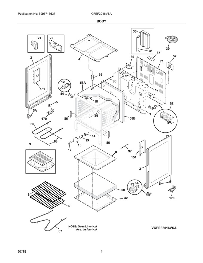 Diagram for CFEF3016VSA