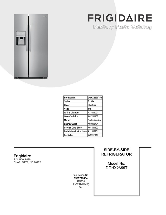 Diagram for DGHX2655TF9