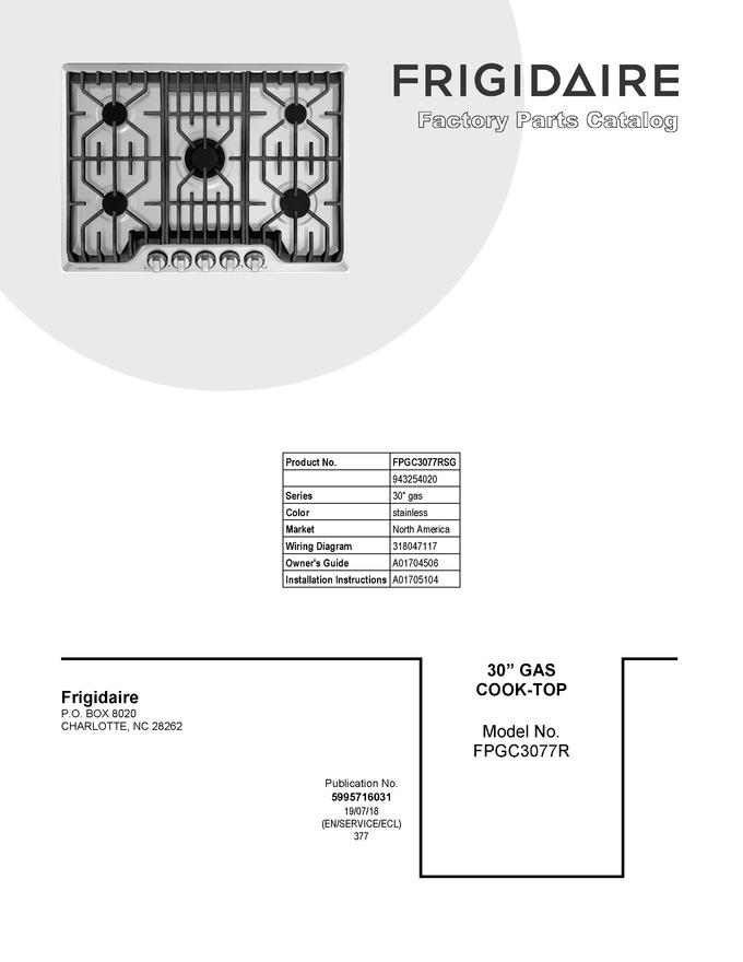 Diagram for FPGC3077RSG