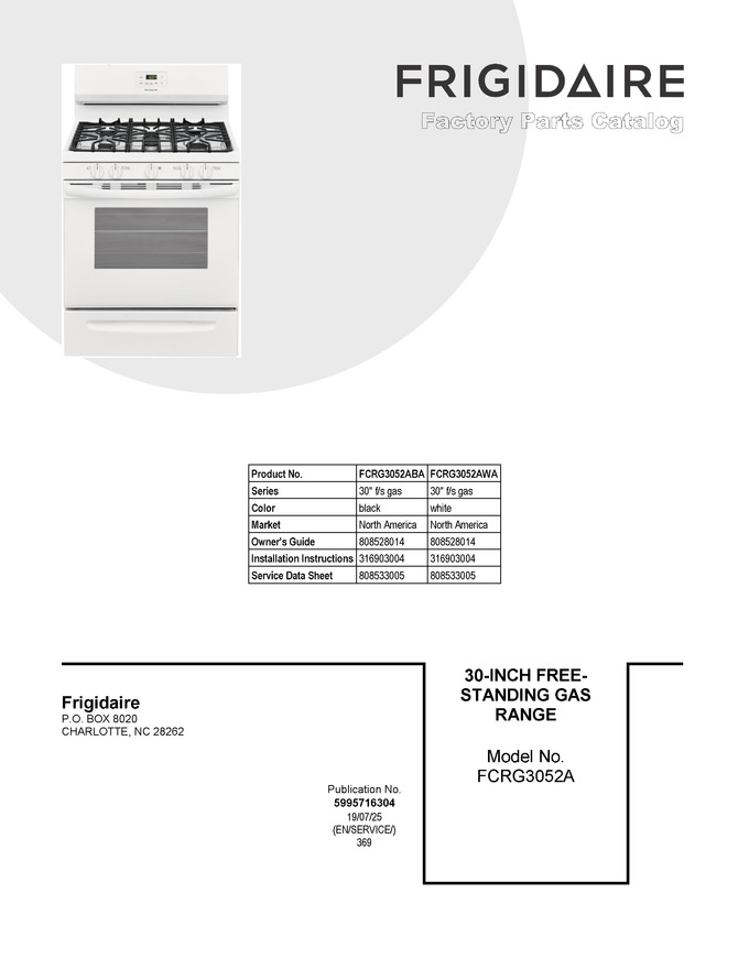 Diagram for FCRG3052AWA