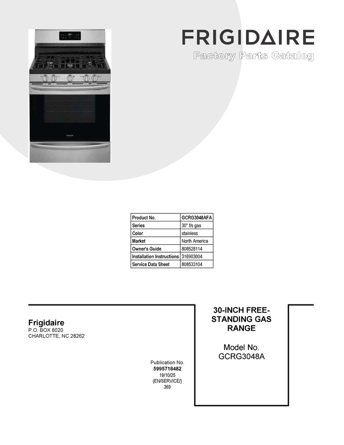 Diagram for GCRG3048AFA