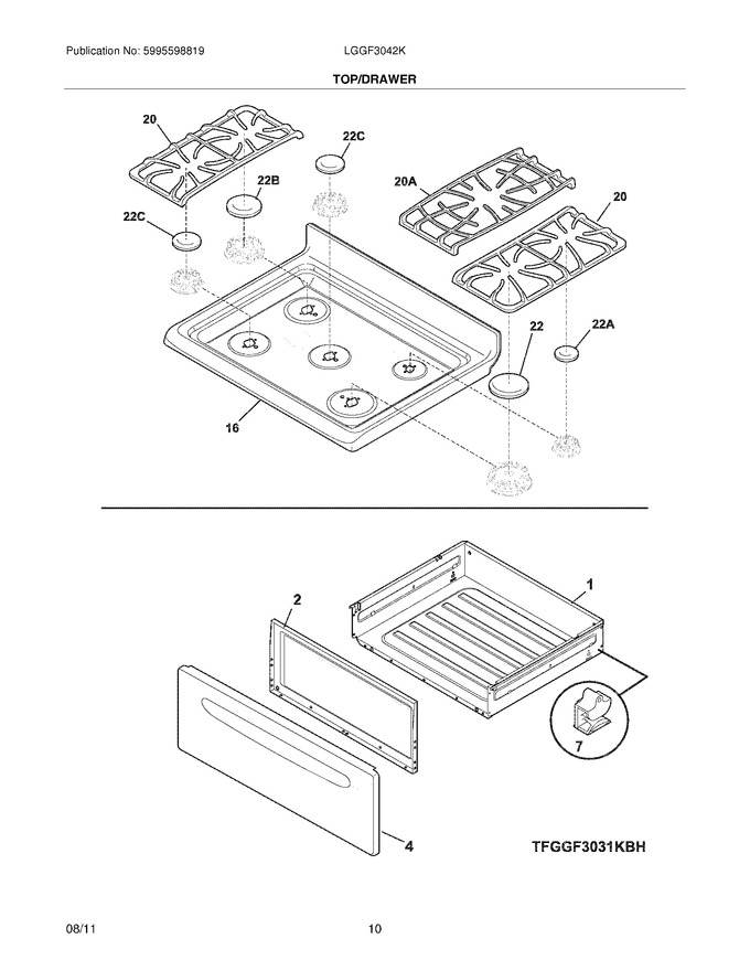 Diagram for LGGF3042KWA