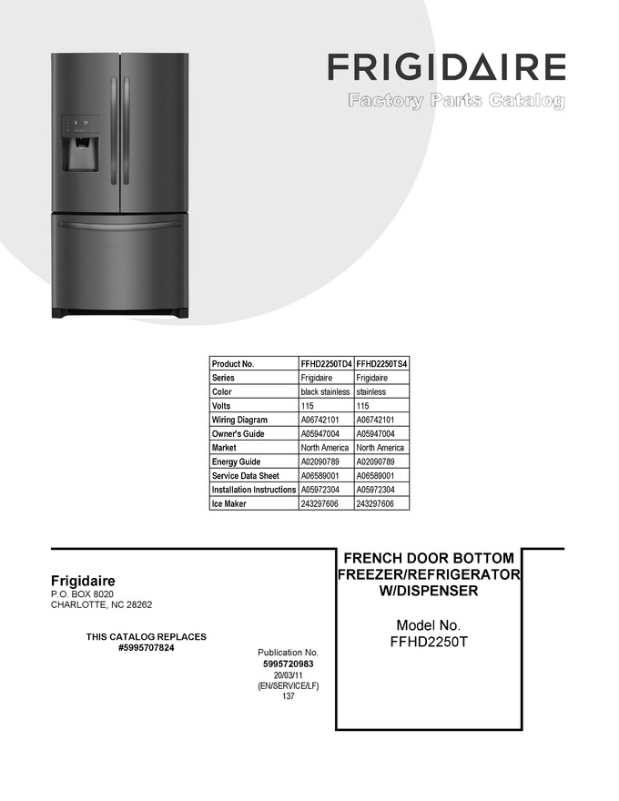 Diagram for FFHD2250TD4