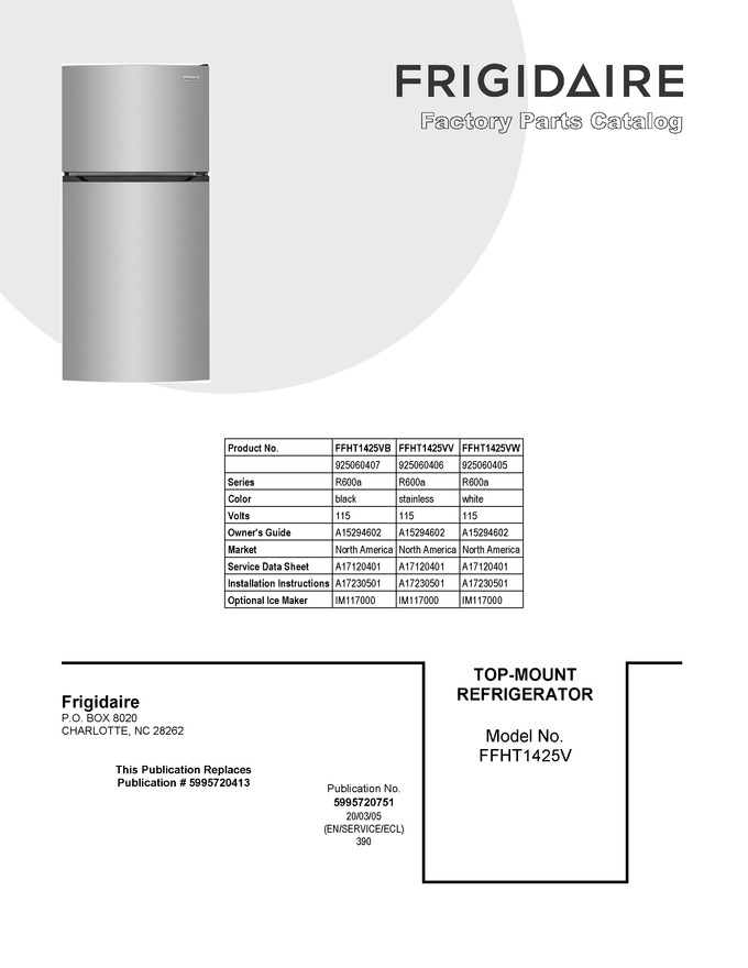 Diagram for FFHT1425VB