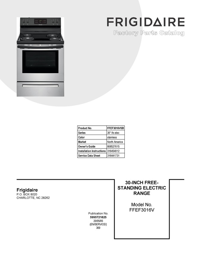 Diagram for FFEF3016VSB