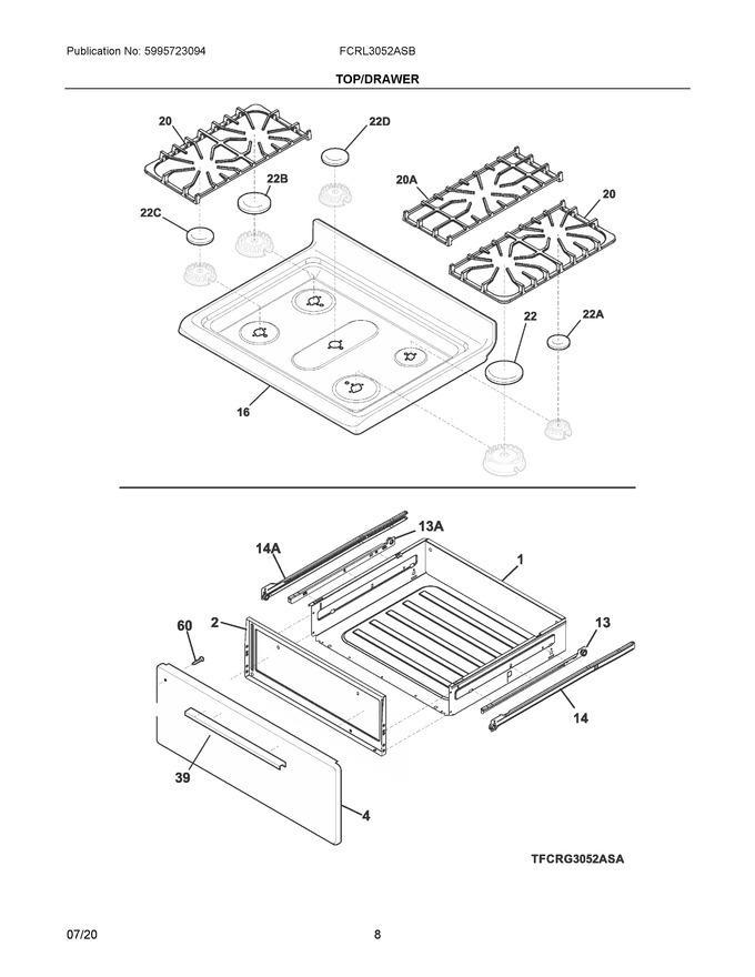 Diagram for FCRL3052ASB