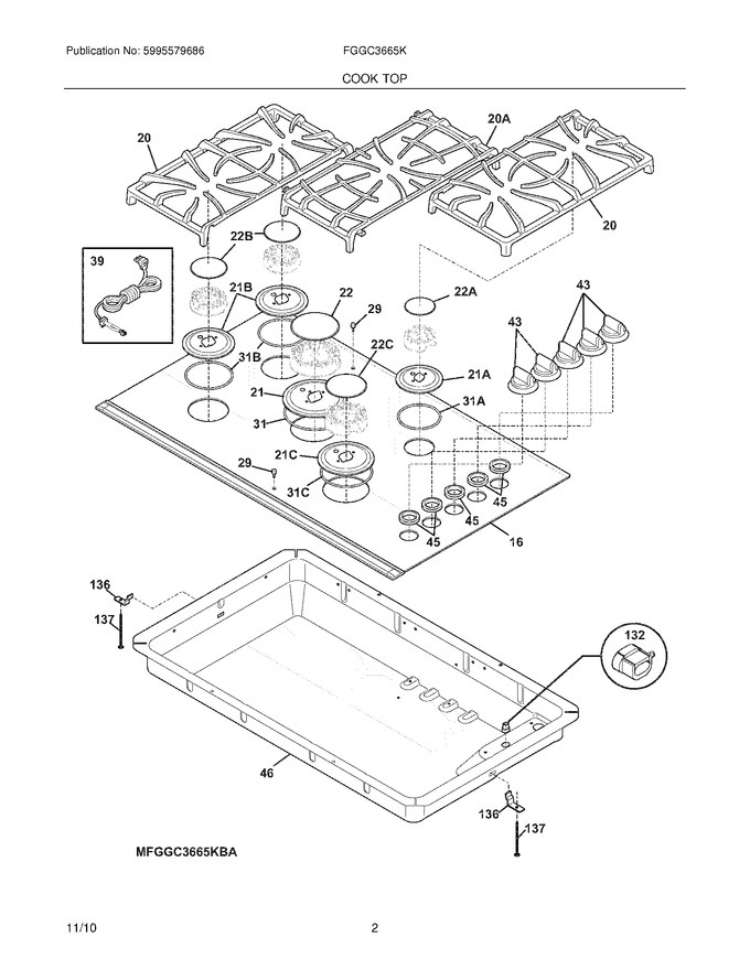 Diagram for FGGC3665KSB