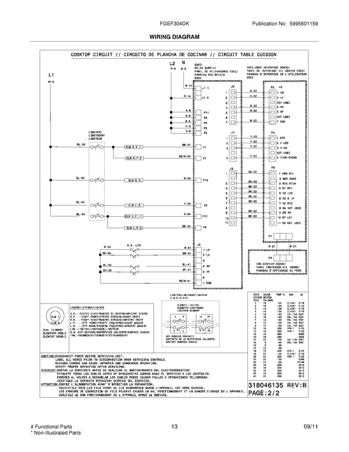 Diagram for FGEF304DKWC