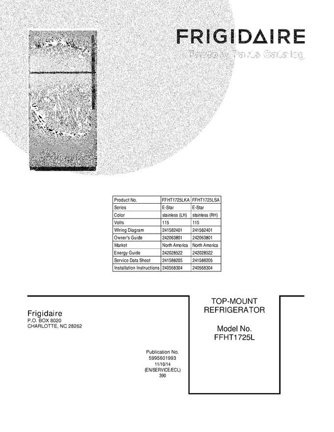 Diagram for FFHT1725LSA