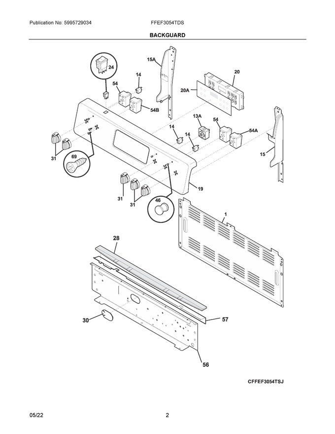 Diagram for FFEF3054TDS