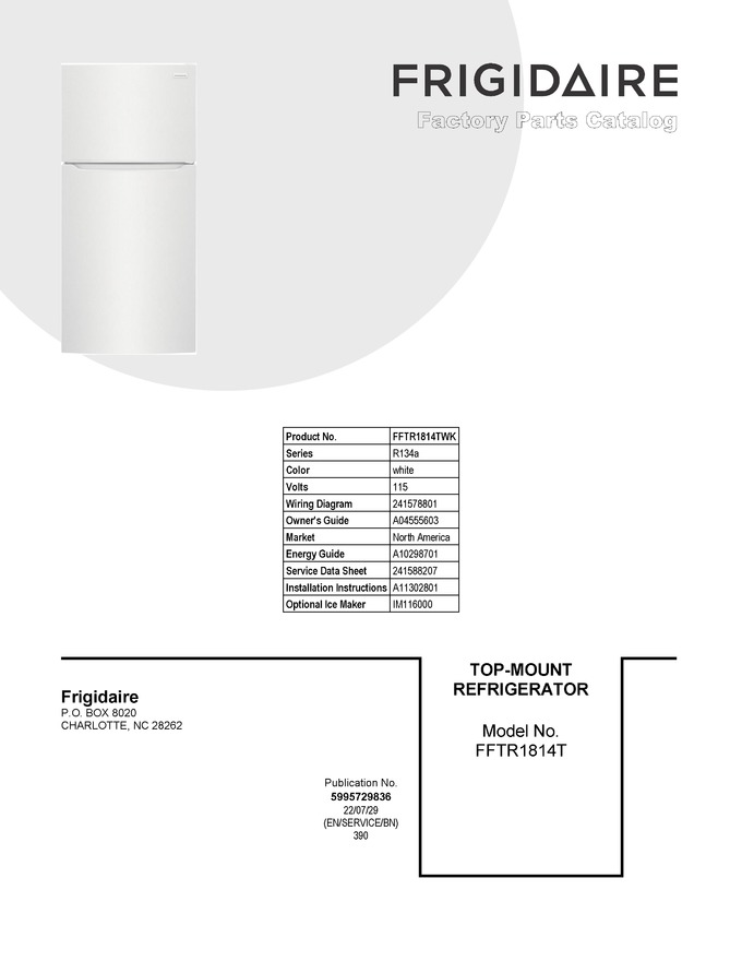 Diagram for FFTR1814TWK