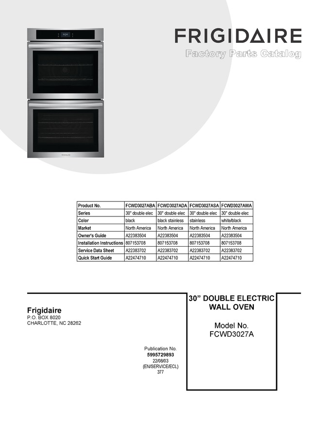 Diagram for FCWD3027AWA